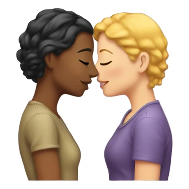 Lesbian couples kissing sticker