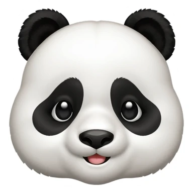 cute panda emoji with a cool expression, flat digital style, isolated on white background, emoji icon style sticker