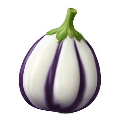 Eggplant with veins shooting white sauce from bottom sticker