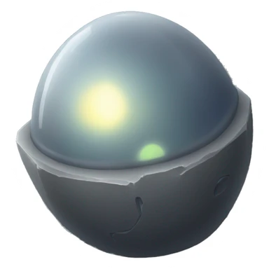 a glowing pure grey space artifact sticker