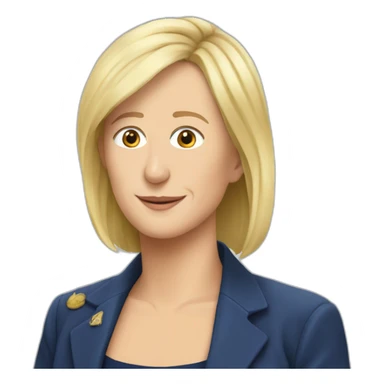 marine lepen en poule sticker