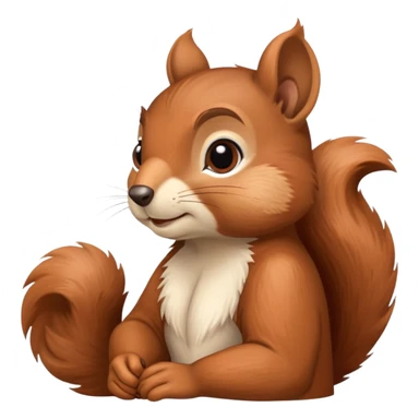 Squirrel in deep thought with hand on the chin sticker