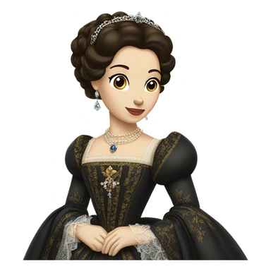 Anne Boleyn Tudor pretty detailed  sticker
