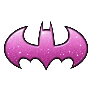 Make a batman logo emoji (girly) sticker