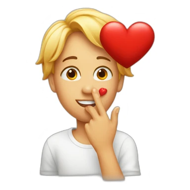 red heart emoji blowing a kiss sticker