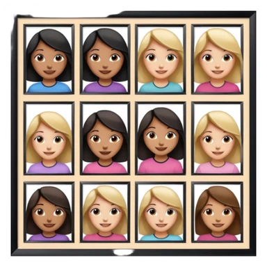 multiple girly framed photos sticker