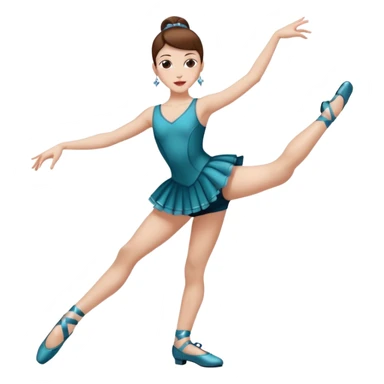 Jazz dancer white with brown hair wearing dance turning shoes not ballet shoes  sticker