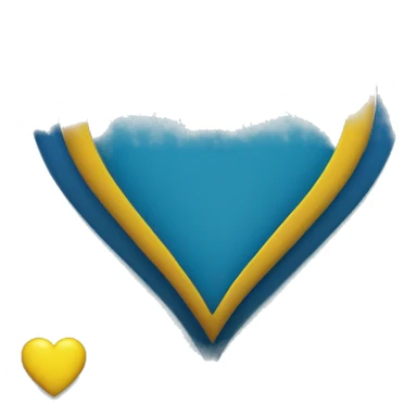 yellow-blue heart on the cover of the book sticker