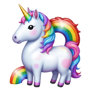 unicorn pooping sticker