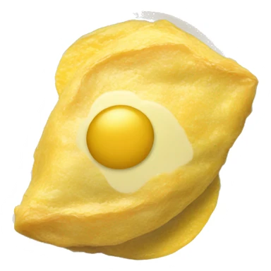 realistic French omelette on a plate sticker