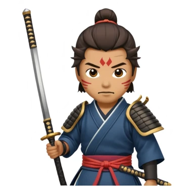 Samurai with Naginata sticker