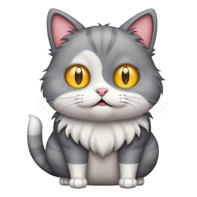 Scared cat peeing sticker