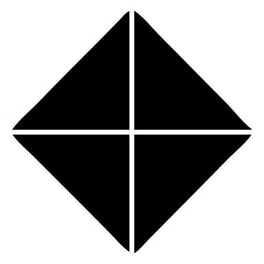 Geometric figure icon, black filled, urban theme, outline style sticker