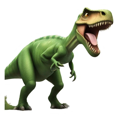 dinosaur eating a city  sticker