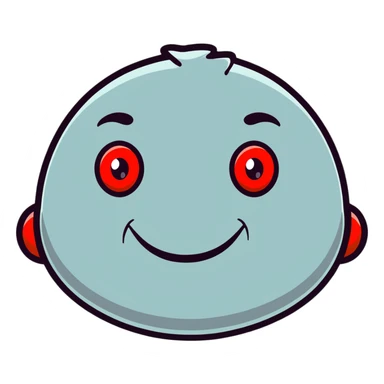 A goofy face with heavy droopy eyelids, red eyes, and a lazy smile - stoned high expression sticker