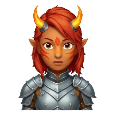 Female Fire dragonborn  sticker