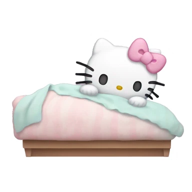 pastel hello kitty sleeping  sticker