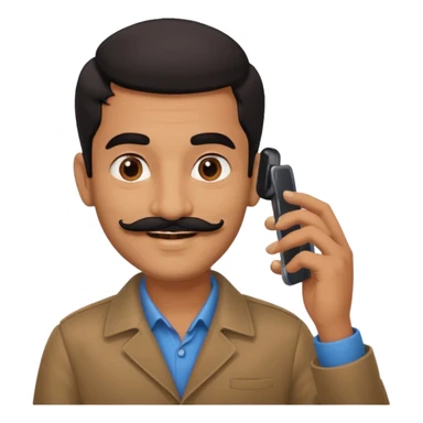 generate an indian uber driver calling on mobile sticker