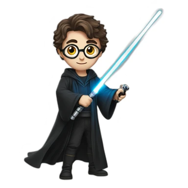harry potter with a lightsaber sticker