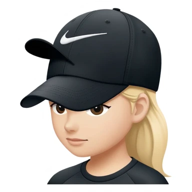 Black Nike baseball cap with Nike swoosh logo on the front. Just the cap alone without a person. sticker