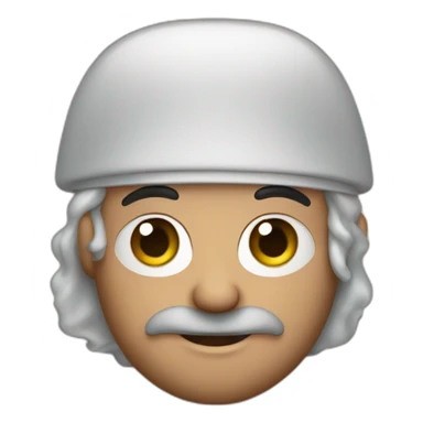 Jewish man with a kippah sticker