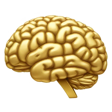 golden brain sticker