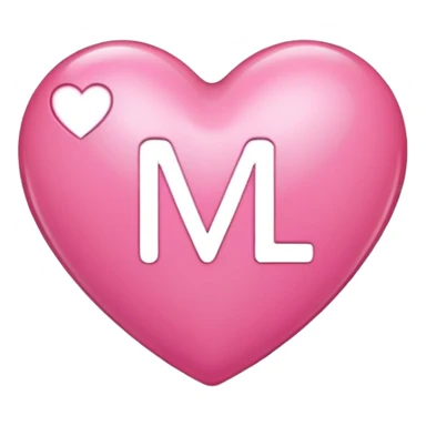 a pink heart where "M+L" is written sticker