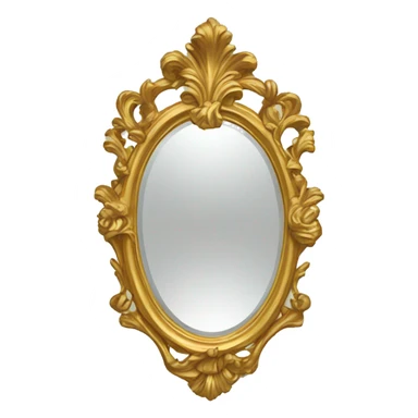 Rococo gold mirror sticker