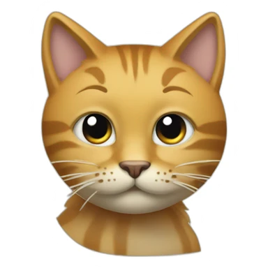 Un pincel con forma de gato sticker