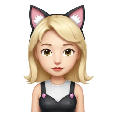 Elon Musk in cat ears and mini skirt sticker