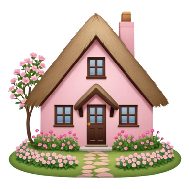 pink cosy house  sticker