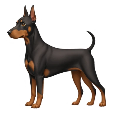 Dobermann european uncropped sticker