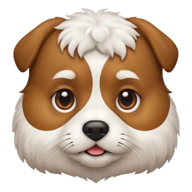 dog with mustached sticker