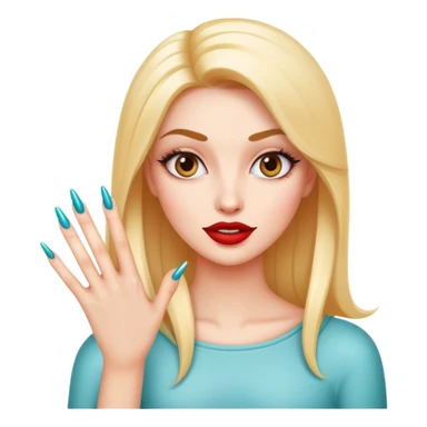 Sassy fun girl with long nails sticker