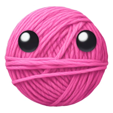 pink ball of yarn sticker