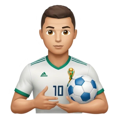 Ronaldo avec la coupe du monde sticker