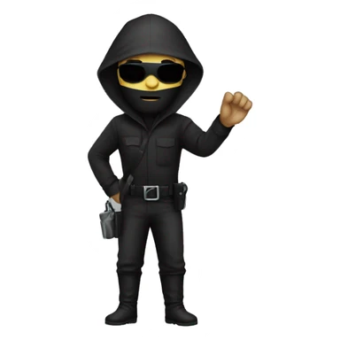 Person in a robber costume  sticker