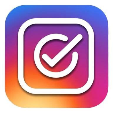 Instagram blue verification checkmark badge sticker