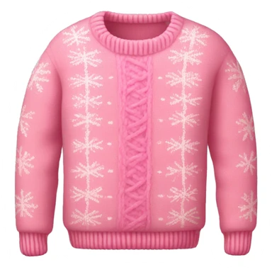 Cute pink winter sweater sticker