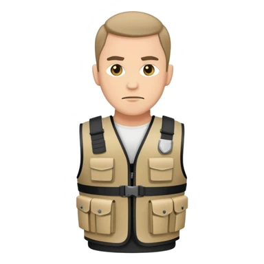 man standing full body with stab vest  sticker