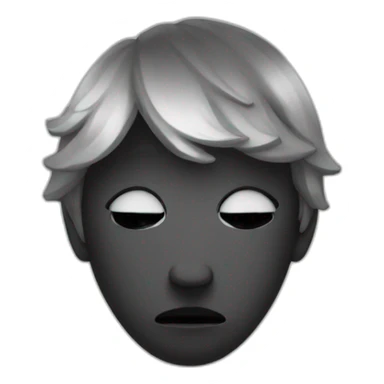 Sad-emoji-with-black-hearths sticker