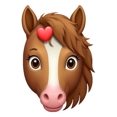 Caballo ojos de corazón  sticker