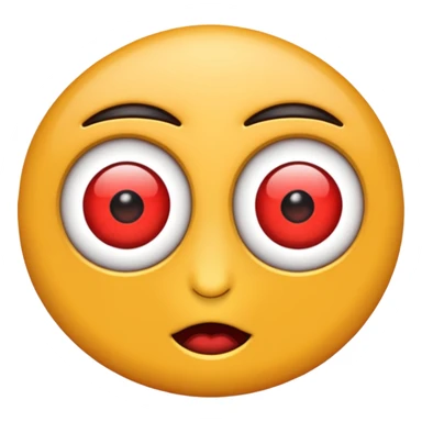 Genera un emoji de ojos rojos para copiar sticker