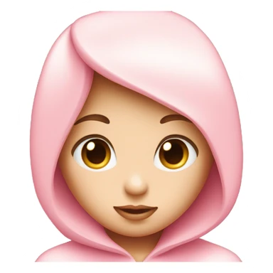 A baby pink heart with no face sticker