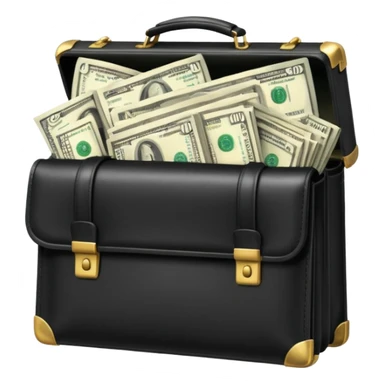 деньги торчащие из портфеля sticker