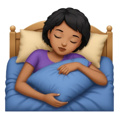 Sleeping black short-haired girl sticker