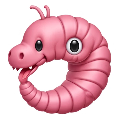 worm with face  sticker