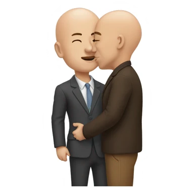 My emoji kissing bald man sticker