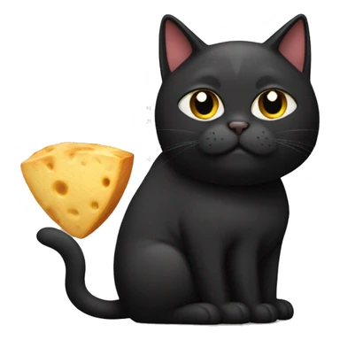 Black fat cat with one ey escarabajo sticker