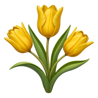 Emoji de tulipán amarillo sticker